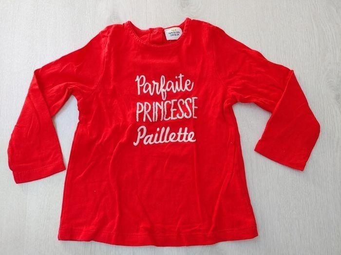 Tee-shirt princesse paillette 23 mois - photo numéro 2