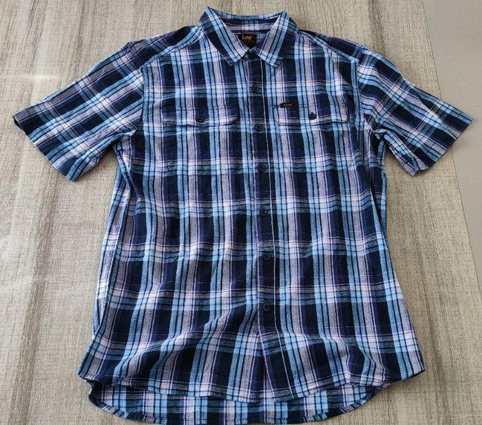 Chemise bleu et noire marque Lee pour homme taille M - photo numéro 3