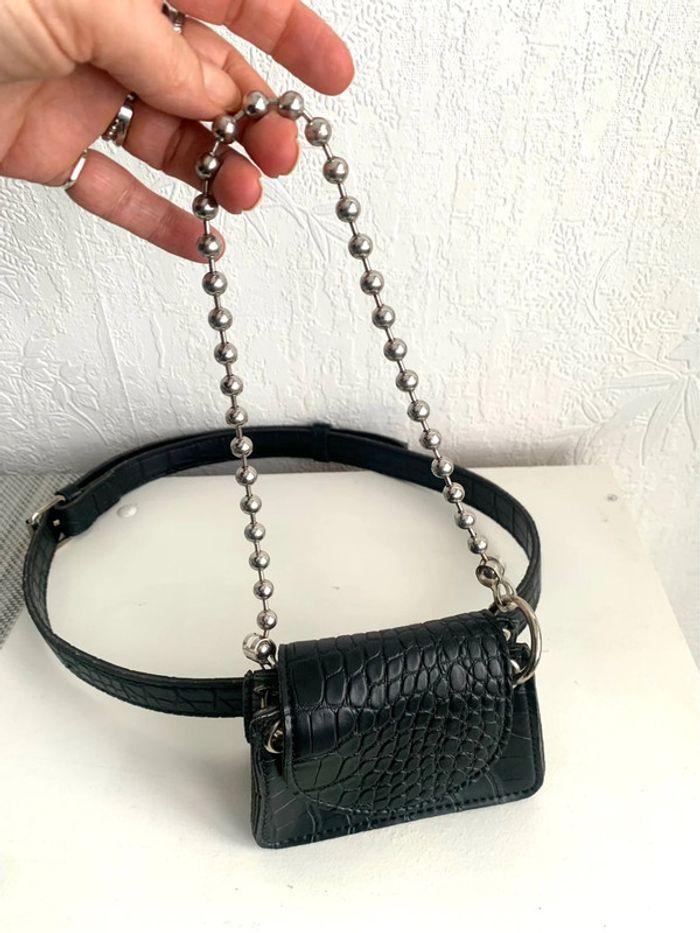 Ceinture avec petit sac noir - photo numéro 2