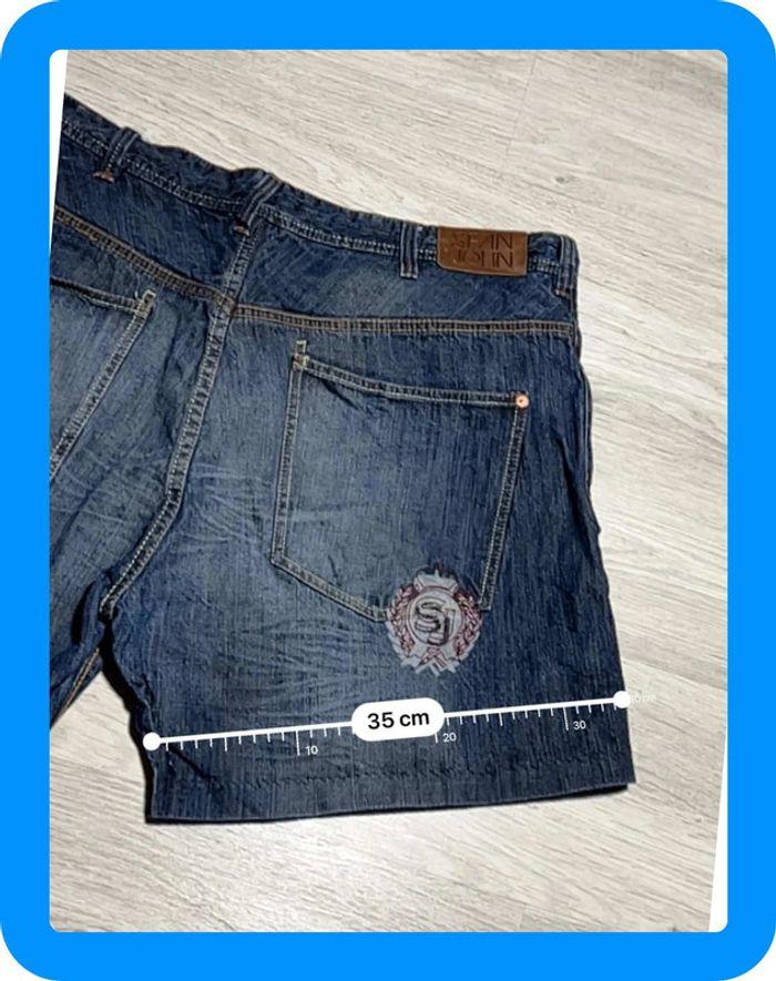 🩳 Short vintage hip hop Sean John en jean Bleu Taille XL 🩳 - photo numéro 3