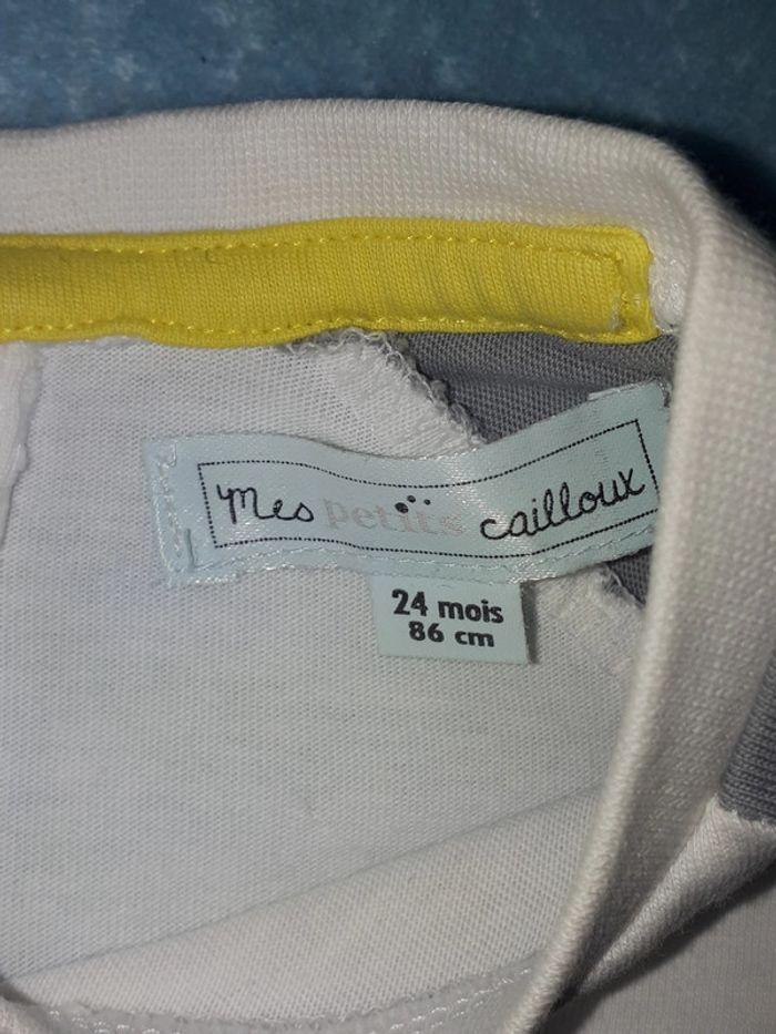 T-shirt manches courtes garçon gris blanc jaune koala Mes Petits Cailloux 2 ans - photo numéro 2