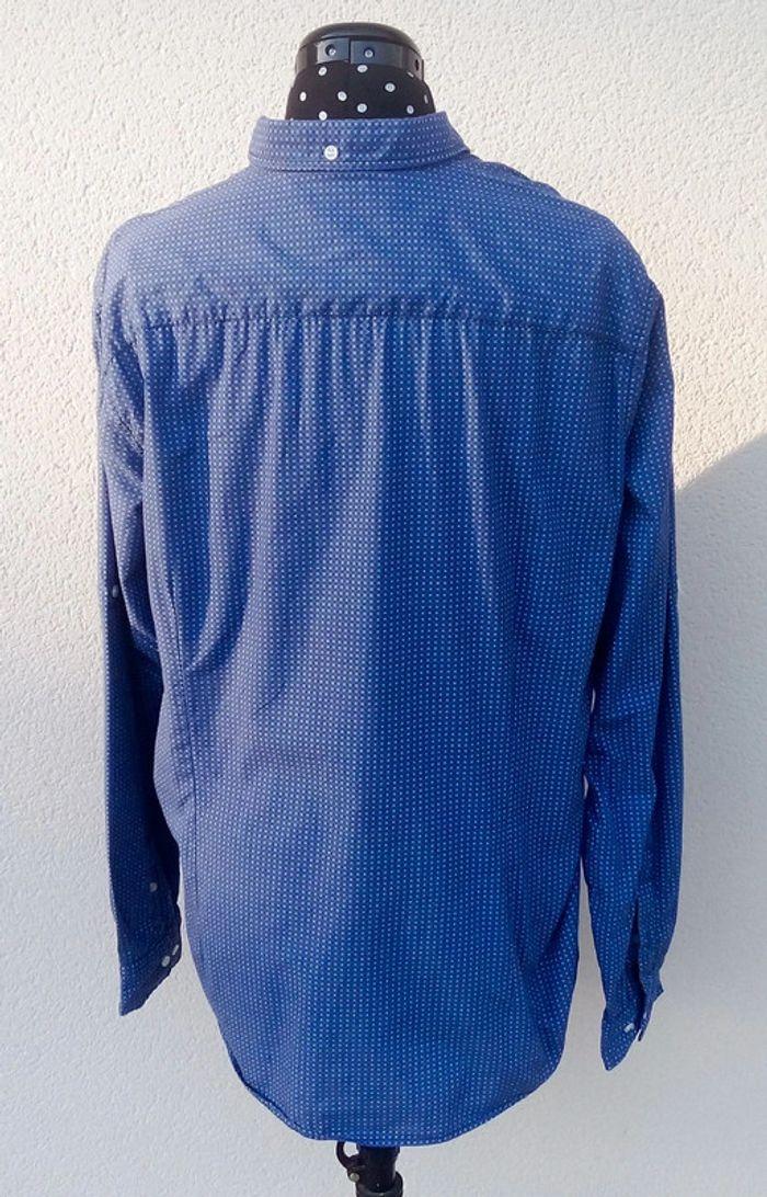 Chemise manches longues Izac bleue marine à petits motifs taille XL - photo numéro 5