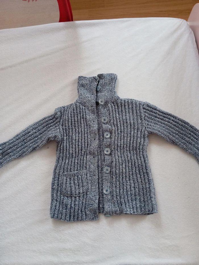 Gilet en laine fait main taille 2 - 3 ans - photo numéro 1