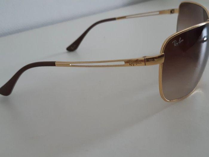 Lunettes de soleil Ray Ban doré/marron - photo numéro 4