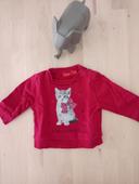 Sweat rouge bébé fille taille 3 mois Tissaia