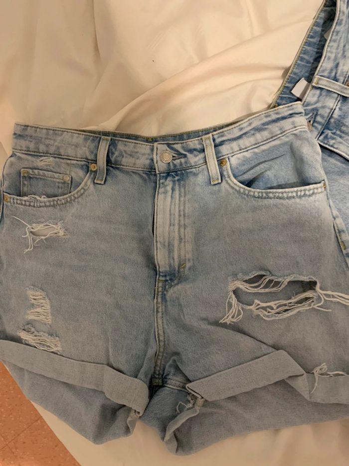 2 short en jean trouer h&m - photo numéro 2