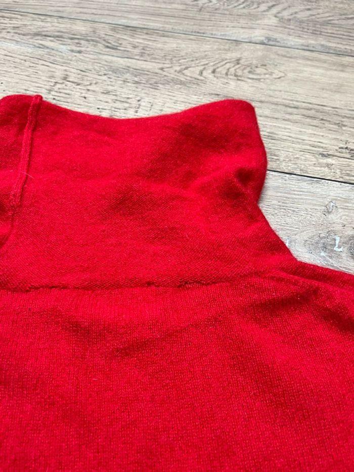 Pull chaud à col roulé rouge en cachemire taille S - photo numéro 8