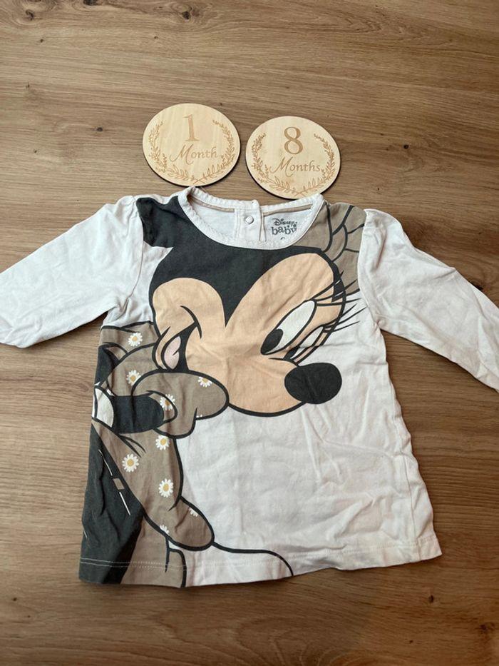 T-shirt longue manche Minnie 18mois - photo numéro 1