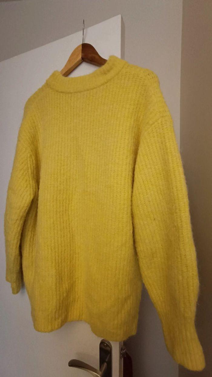 Pull hiver femme chaud col montant jaune taille 38 marque Asos design - photo numéro 2