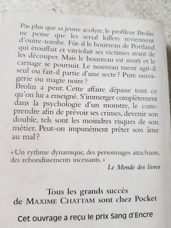 Livre l'âme du mal - Maxime Chattam - photo numéro 2