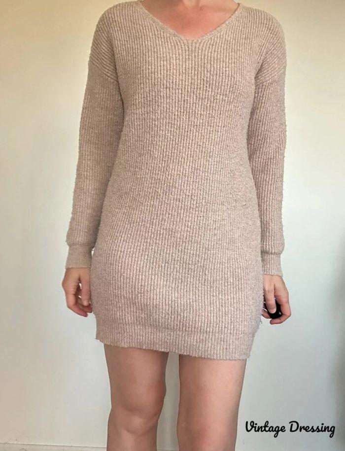 Robe pull beige – Cosy et élégante, taille unique (36-42), très bon état 💖 - photo numéro 3