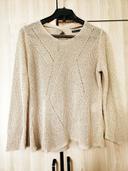 Pull beige doré pailleté 36  Breal