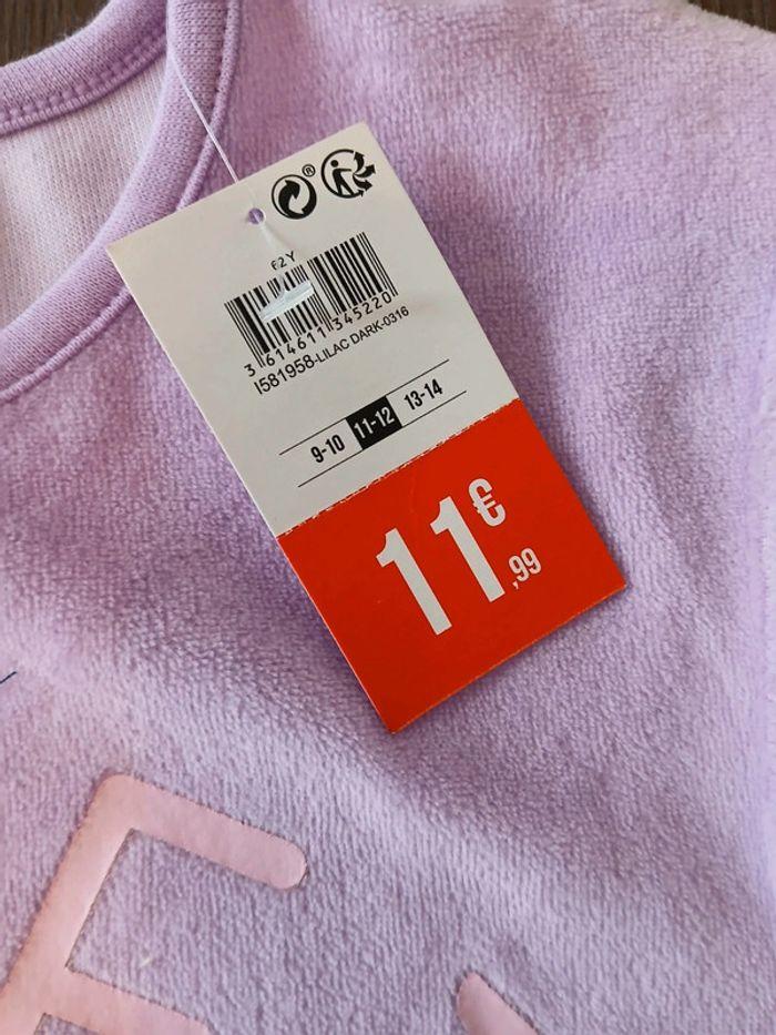 Pyjamas en velours lilas fille 11/12 ans - photo numéro 4