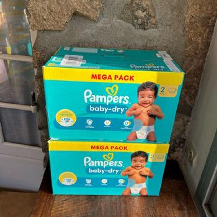 Lot 2 carton Pampers Taille 2 : 248 Couches - photo numéro 2