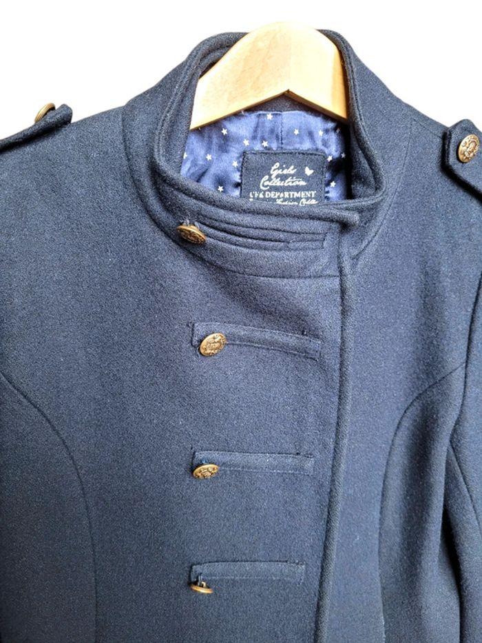 Manteau bleu marine en laine CFK 10 ans - photo numéro 3