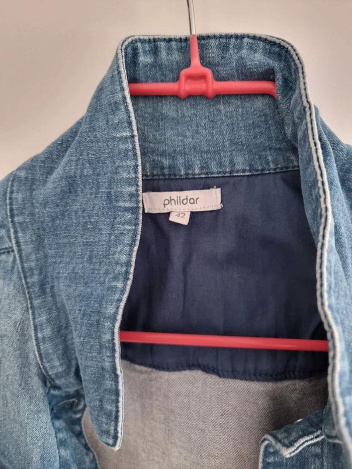 Veste en Jeans brodée Phildar - photo numéro 3