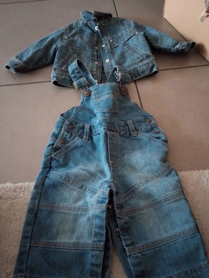 Vêtements bébé garçon veste en jean Obaibi# chemise #gilet zippé - photo numéro 7