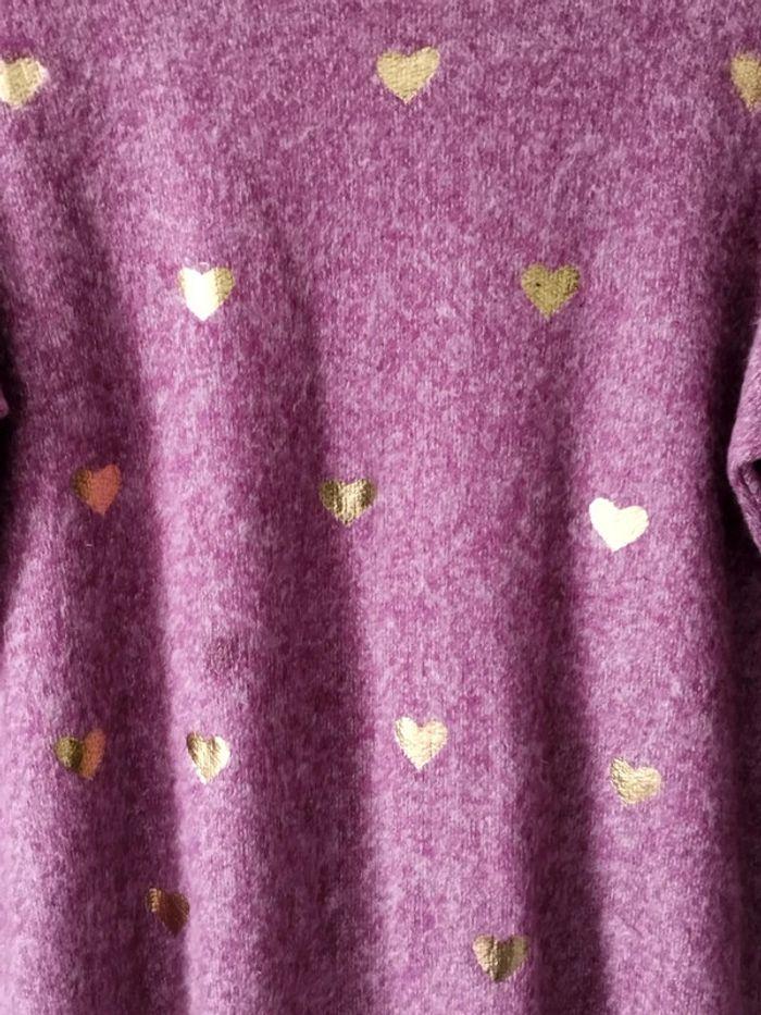 Pull fluide avec laine et cachemire violet - photo numéro 3