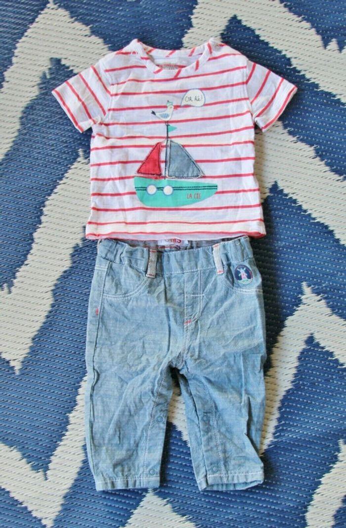 Ensemble pantalon t-shirt, La compagnie des petits, 3 mois, Neuf - photo numéro 1