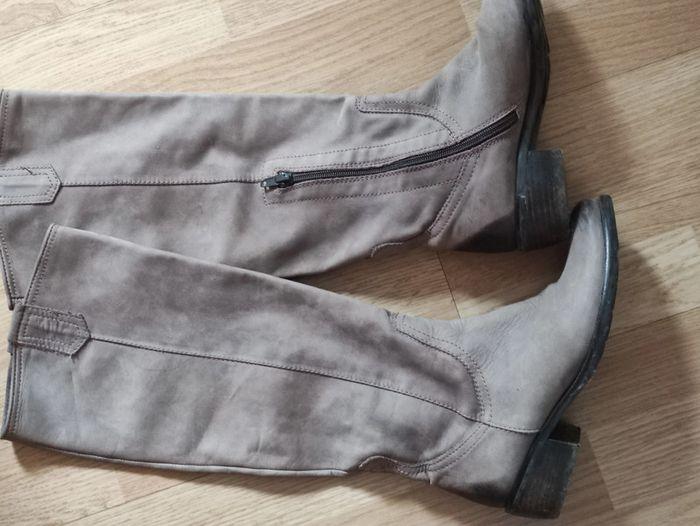 Bottes beige en daim Spiral taille 37 - photo numéro 6