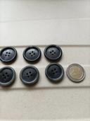 Lot de 6 boutons gris - Mercerie