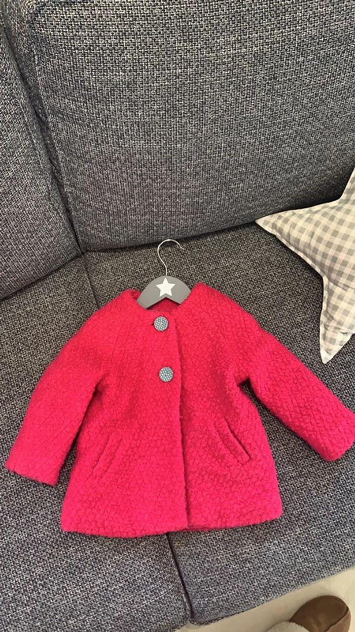 Manteau Catimini, rose fushia, 18 mois en très bon état - photo numéro 1