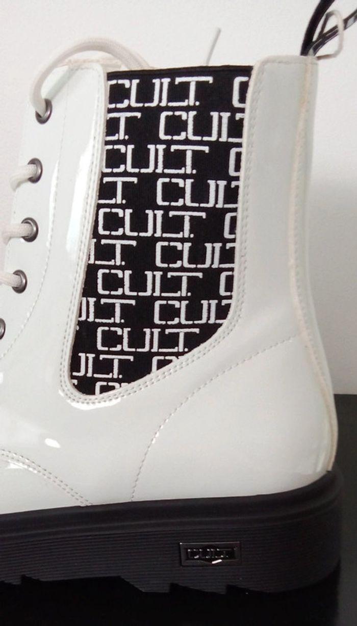 Bottines Cult en cuir blanc vernis taille 38 - photo numéro 8