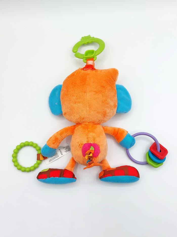 Peluche doudou Singe d’activités B KIDS BLUEBOX éveil bébé orange beige - photo numéro 2