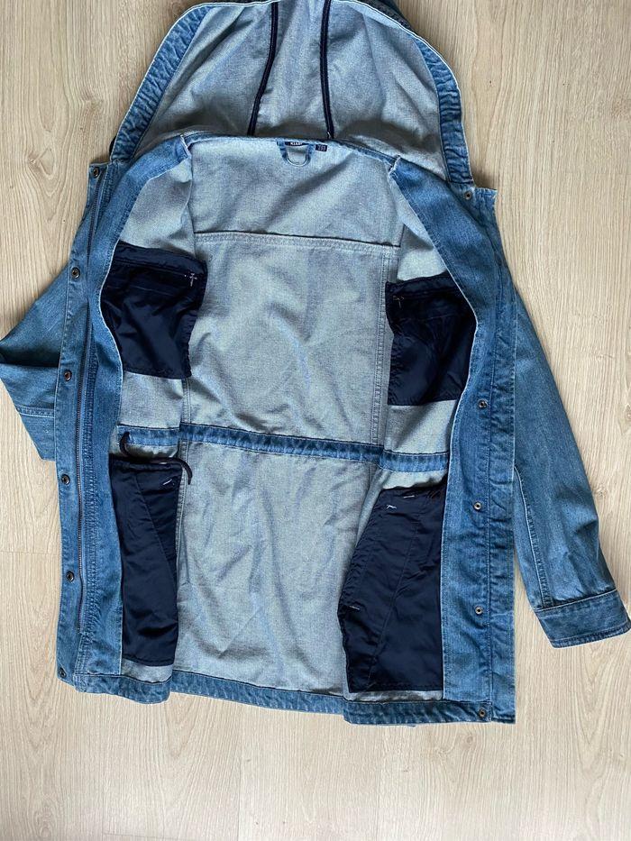 Manteau mi-long avec capuche en jean, Kiabi, taille S - photo numéro 6