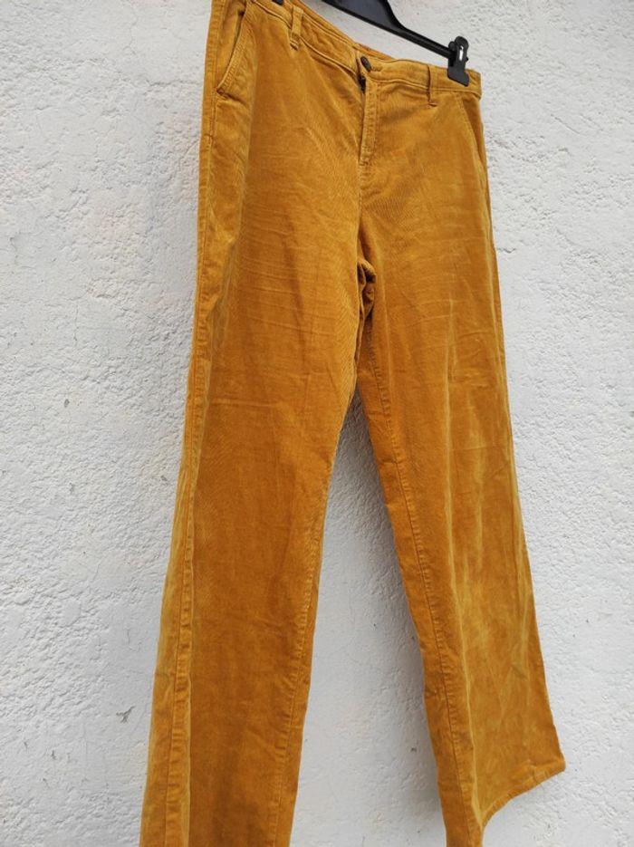 Pantalon jaune moutarde velours - photo numéro 1