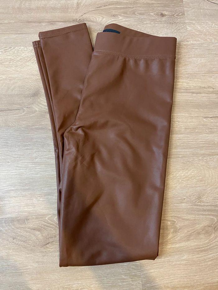 Lot de 2 leggings style similicuir noir et marron taille M Monday Premium - photo numéro 3