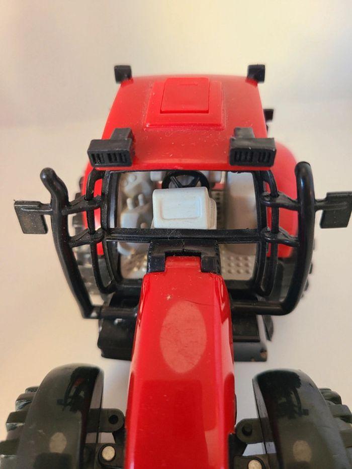 Petit tracteur rouge plastique 12 cm - photo numéro 3