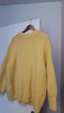 Pull hiver femme chaud col montant jaune taille 38 marque Asos design