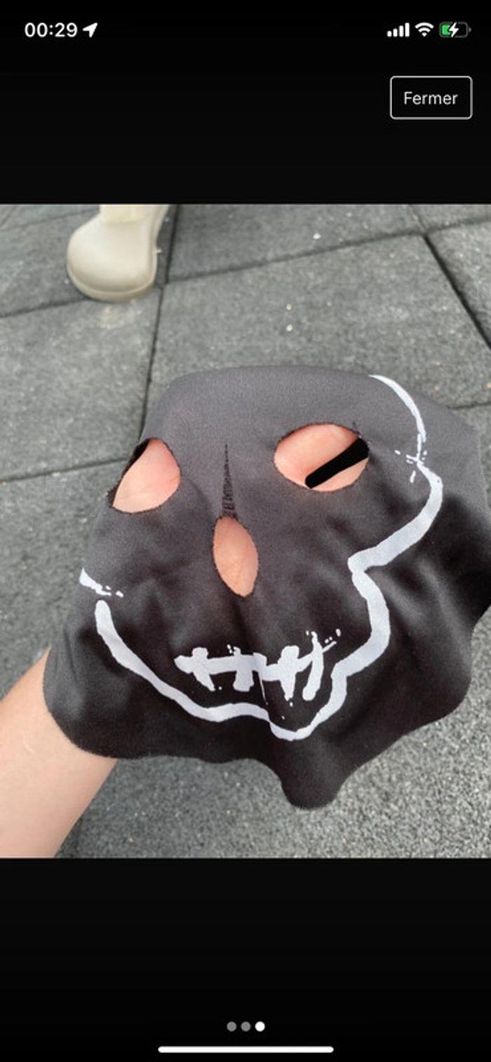 Masque squelette Halloween taille s (6/11ans) - photo numéro 3