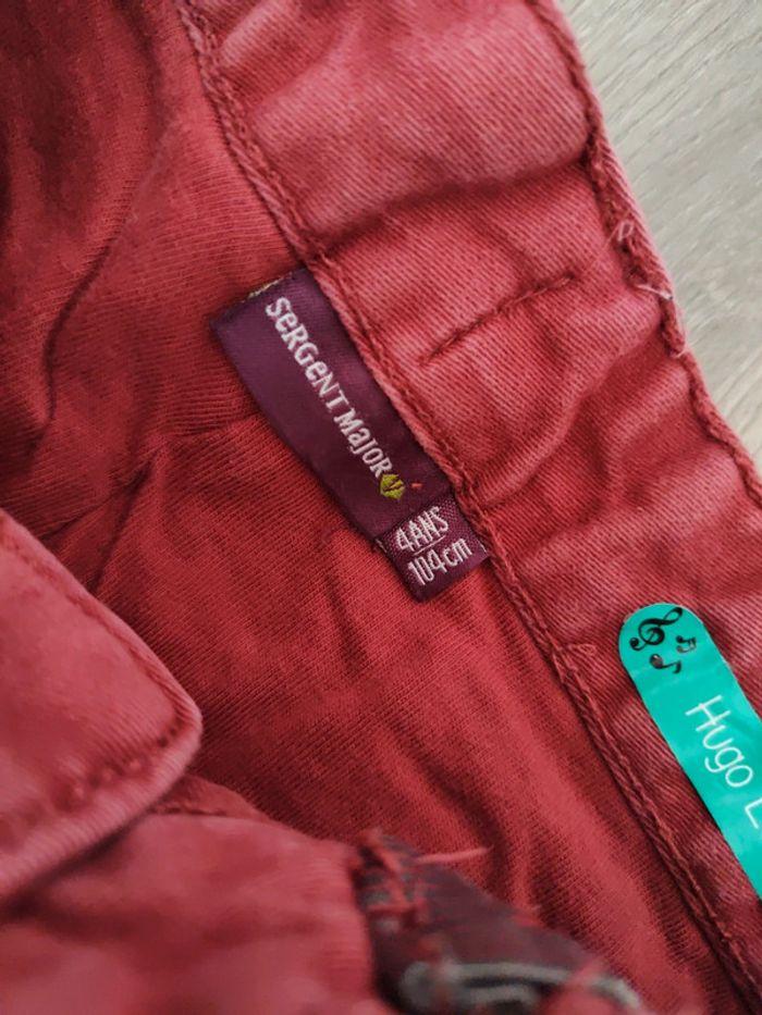 Pantalon rouge bordeaux sergent major 4 ans - photo numéro 5