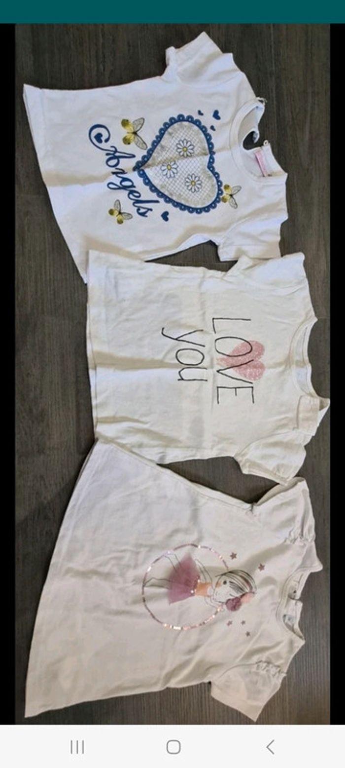 Lot 14 t-shirts 12 mois fille - photo numéro 2