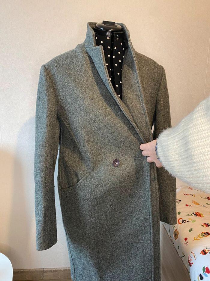 Manteau long / pardessus gris taille L / 40 Boutique Indépendante - photo numéro 5