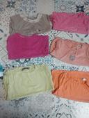 Lot de 7 t-shirt manches courtes 18mois tbe