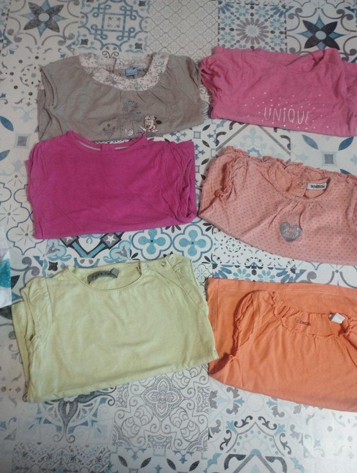 Lot de 7 t-shirt manches courtes 18mois tbe - photo numéro 1