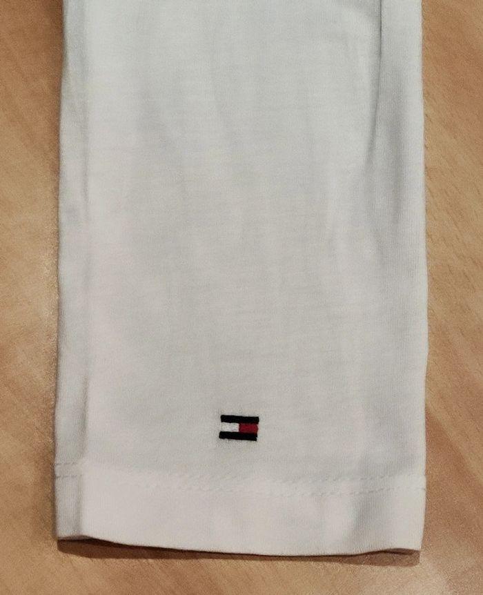 T-shirt blanc coton, manches longues tommy Hilfiger t.152 - photo numéro 5