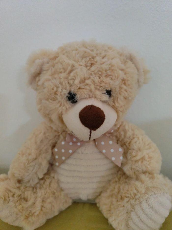 ourson en peluche crème 25 cm - photo numéro 5