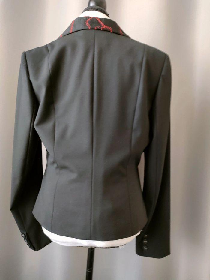 Tailleur noir veste + jupe T 44 - photo numéro 7