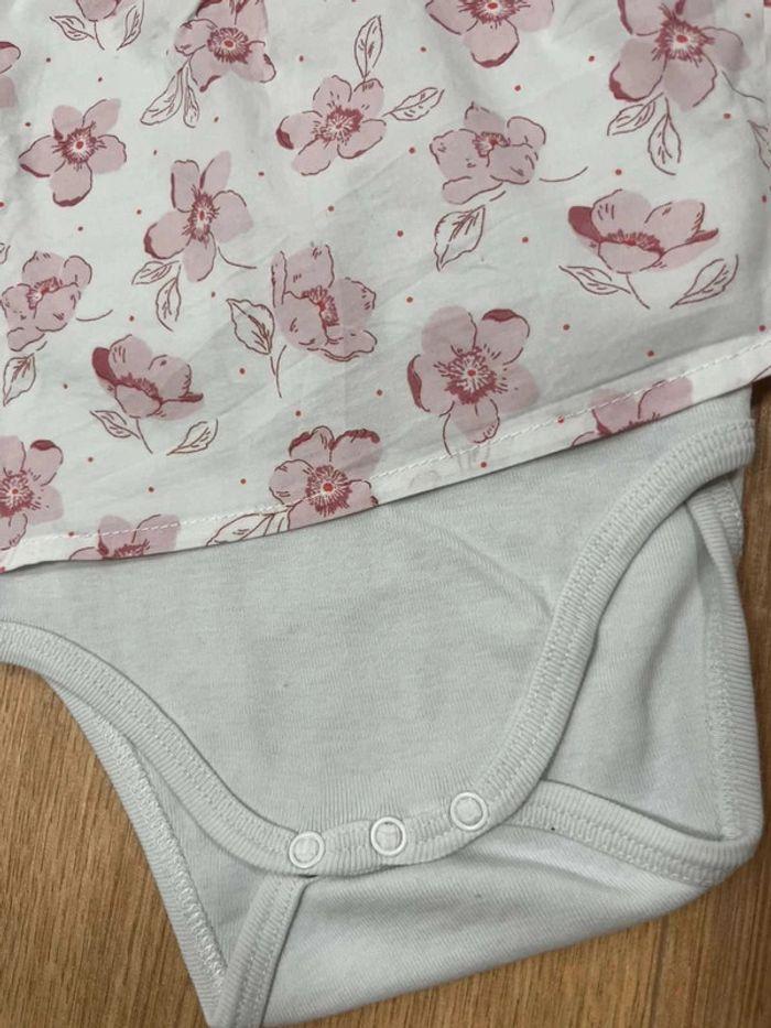 Ensemble body fleuri + pantalon  rose - photo numéro 4