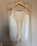 Top blanc et beige Taille S