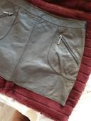 Jupe cuir marron zara