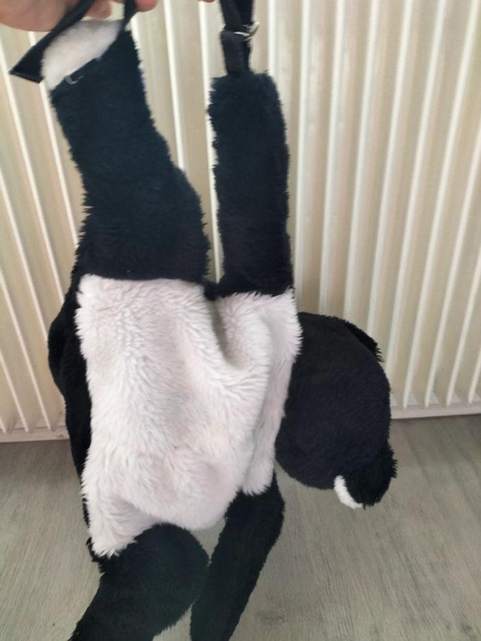 Sac à dos peluche doudou Panda 🐼 noir et blanc - photo numéro 7