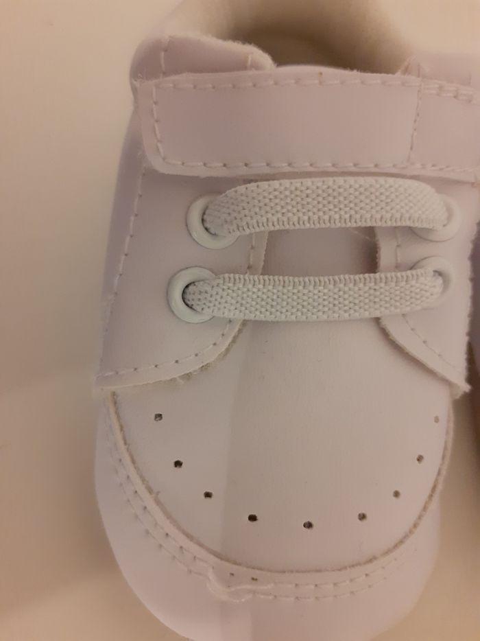 Chaussons de baptême blanc pour bébé garçon, pointure 17. - photo numéro 6