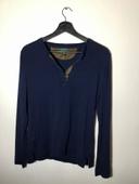 Top manches longues pour femme Lauren Jeans Co Ralph Lauren bleu marine taille M 078