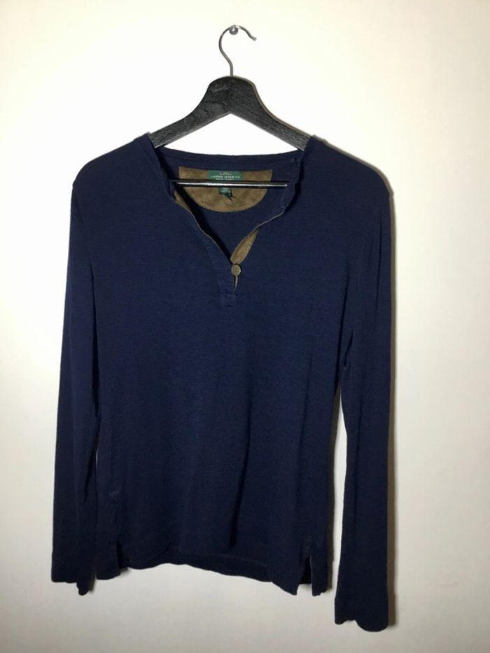 Top manches longues pour femme Lauren Jeans Co Ralph Lauren bleu marine taille M 078 - photo numéro 1