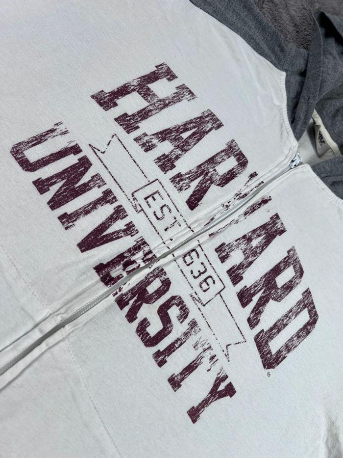 👕 Sweat à capuche Veste University Rare Vintage y2k 90s 2000s Harvard University Blanc Taille XL 👕 - photo numéro 9